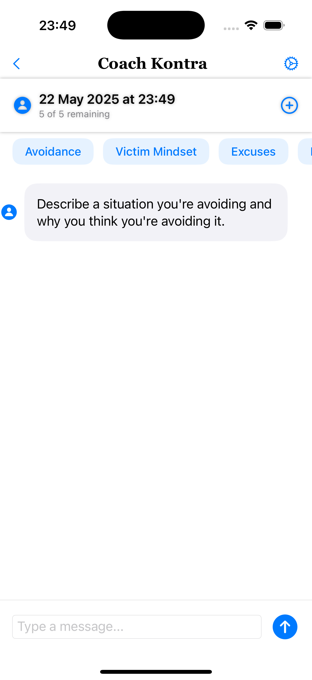 Chat mockup